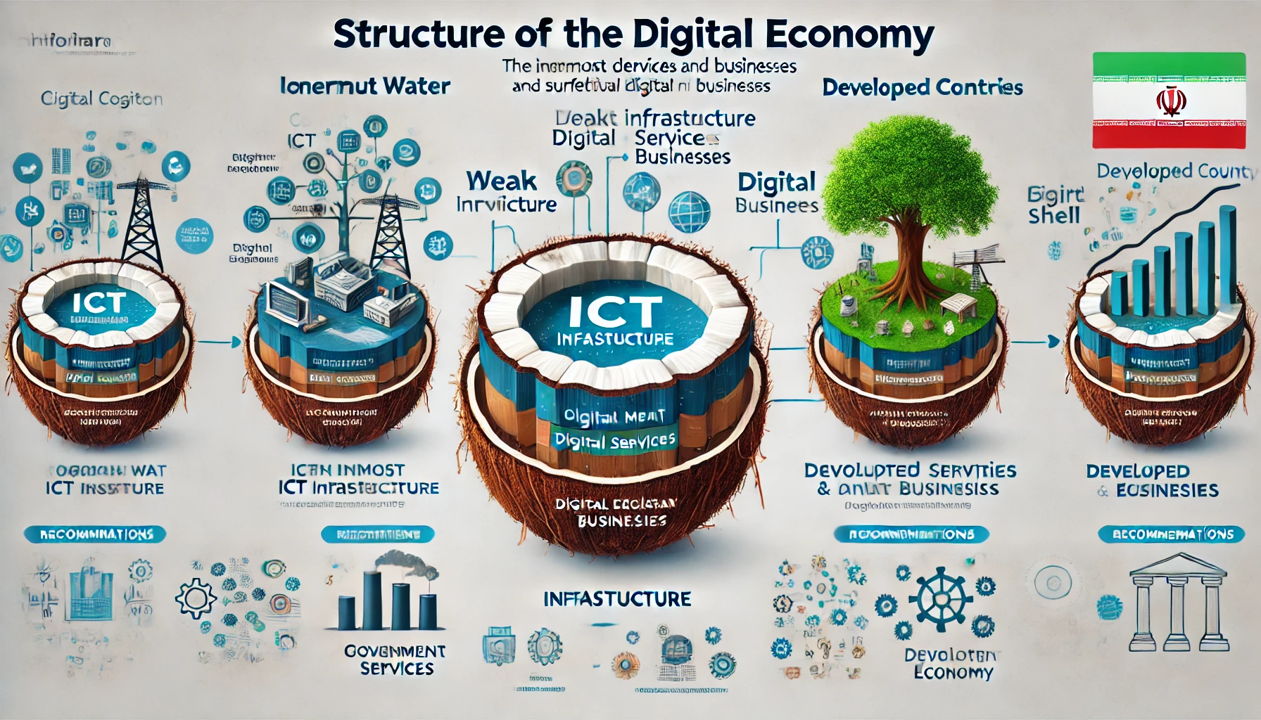 نارگیل دیجیتال: از ریشه‌های زیرساختی تا میوه‌های اقتصادی؛ چگونه اقتصاد دیجیتال می‌تواند ایران را به میوه‌دهی برساند؟